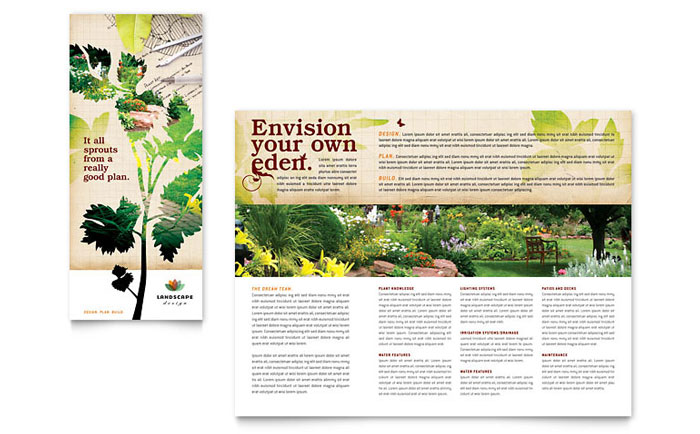 Landscape Design - Tri Fold Brochure Template Design