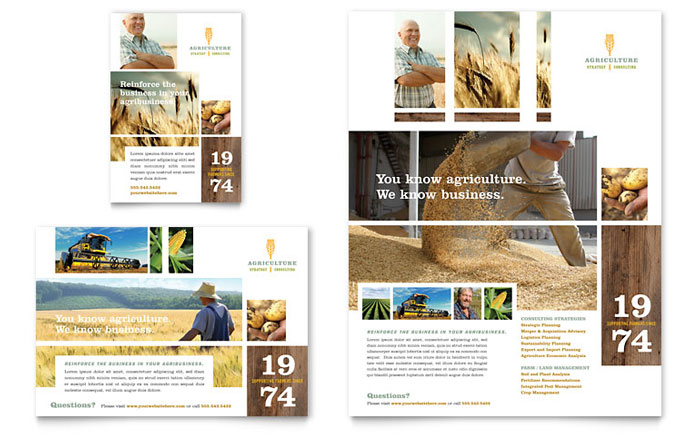Farming & Agriculture Flyer & Ad Template Design