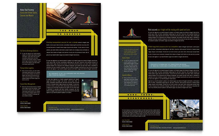 trucking transport business card letterhead template car for sale sign template free