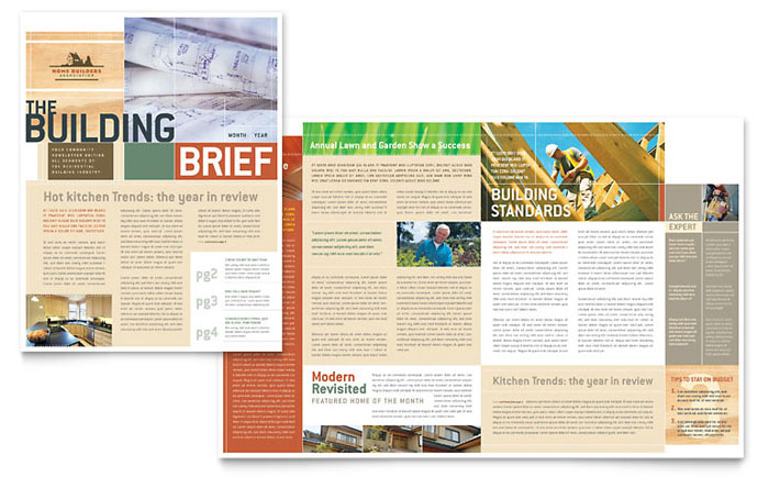 Home Builders & Construction - Newsletter Template Design