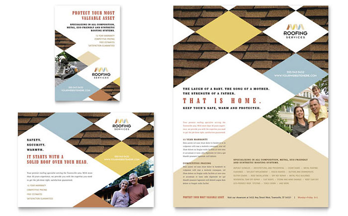 Roofing Contractor - Flyer & Ad Template Design