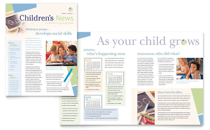 Child Care & Preschool - Newsletter Template Design
