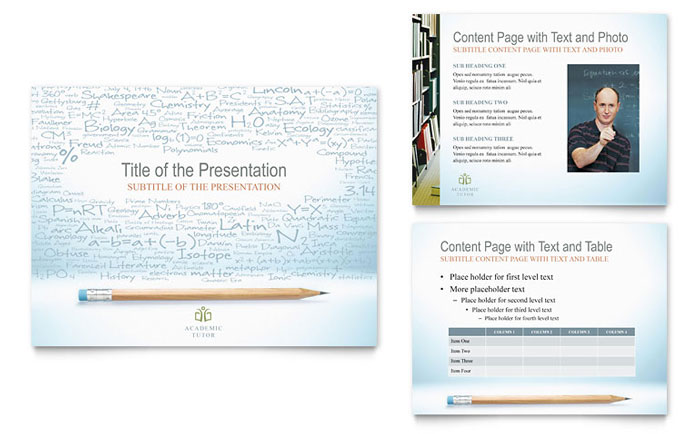 Academic Tutor & School PowerPoint Presentation Template Design