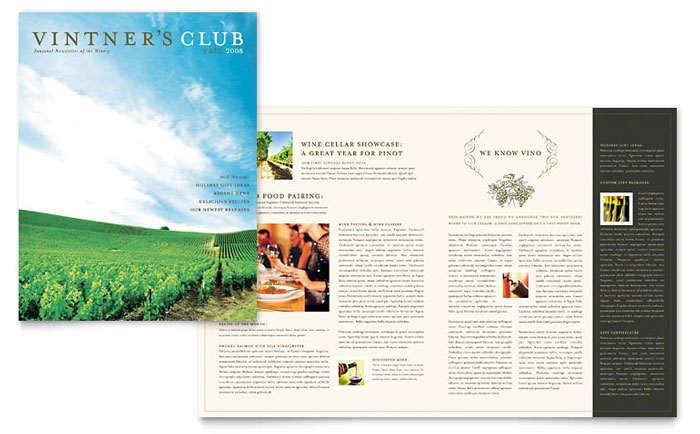 Vineyard & Winery - Newsletter Template Design