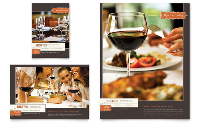 Bistro Restaurant Flyer & Ad Template Design