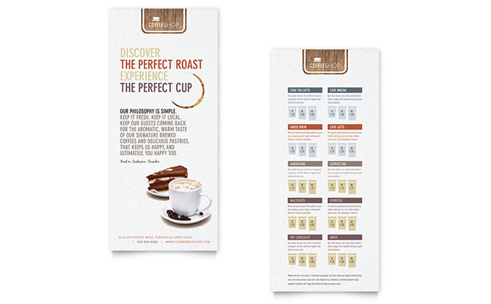Coffee Shop - Rack Card Template Design