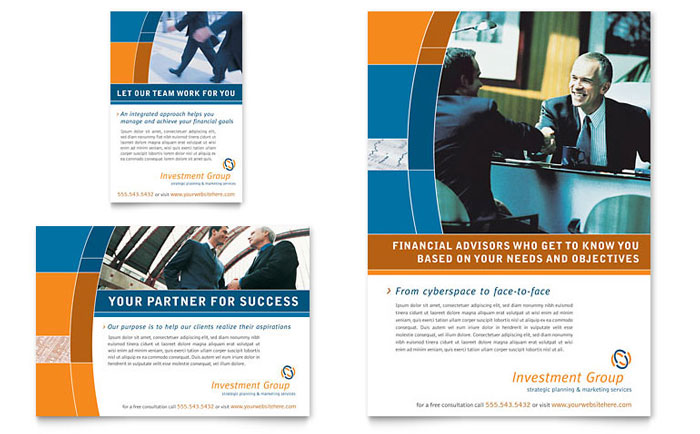 Investment Services Flyer & Ad Template Design