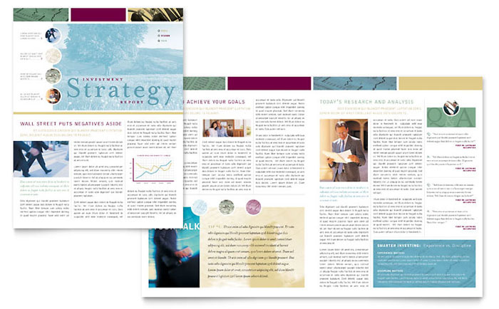 Financial Planning & Consulting Newsletter Template Design