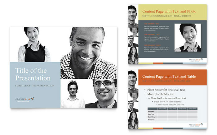 Private Bank - PowerPoint Presentation Template Design