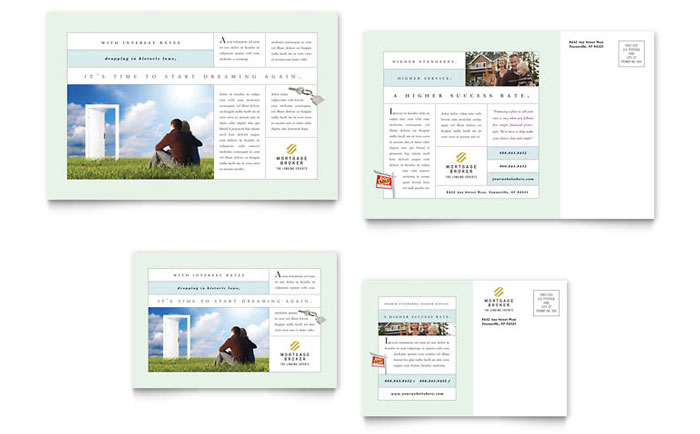 Mortgage Lenders - Postcard Template Design