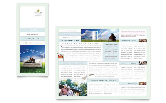 Mortgage Lenders - Tri Fold Brochure Template Design