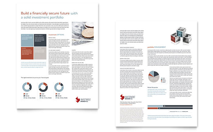 Investment Bank - Datasheet Template Design