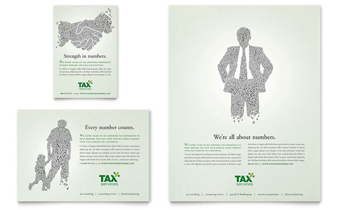 Accounting & Tax Services Flyer & Ad Template Design