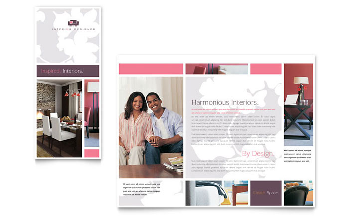 Interior Designer - Tri Fold Brochure Template Design
