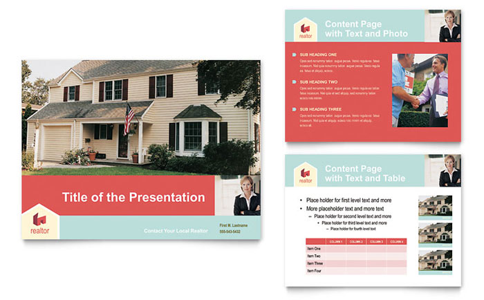 Home Real Estate PowerPoint Presentation Template Design