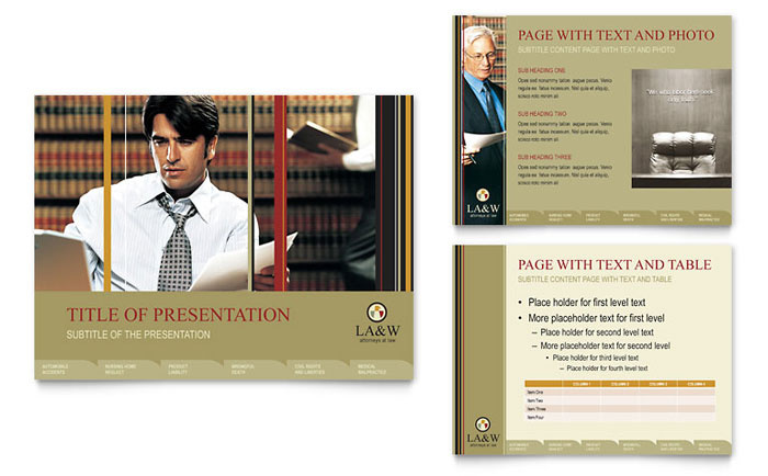 Lawyer & Law Firm PowerPoint Presentation Template Design
