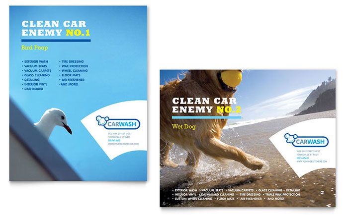 Car Cleaning - Poster Template Design