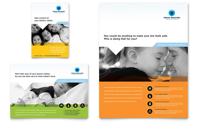 Home Security Systems - Flyer & Ad Template Design