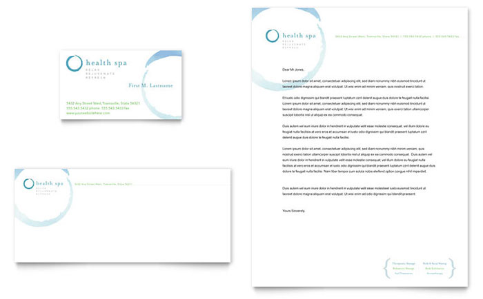 Day Spa & Resort Business Card & Letterhead Template Design