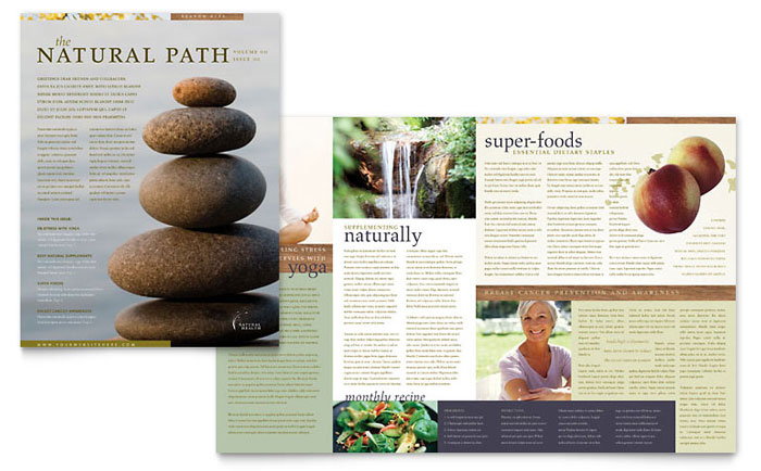 Natural Health Spa Newsletter Template Design