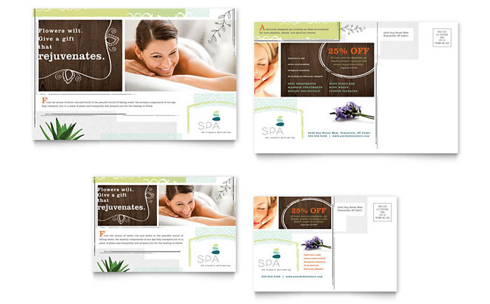 Day Spa - Postcard Template Design