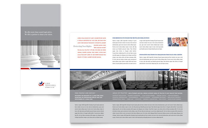 Legal & Government Services - Tri Fold Brochure Template Design