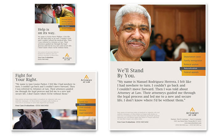 Attorney at Law Flyer & Ad Template Design