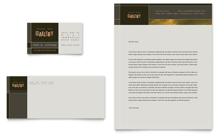Art Gallery & Artist - Business Card & Letterhead Template Design