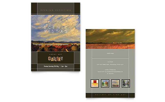 art gallery amp artist brochure template design art brochure template