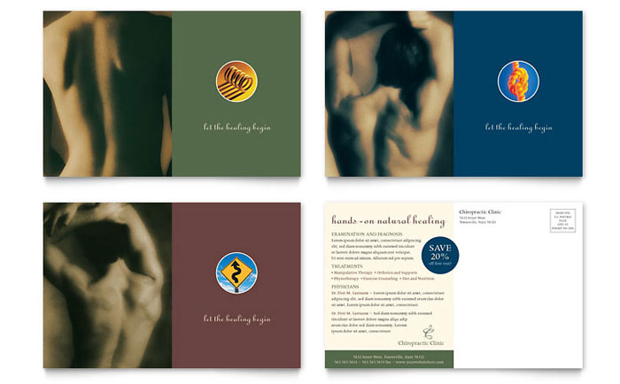 Chiropractor Postcard Template Design