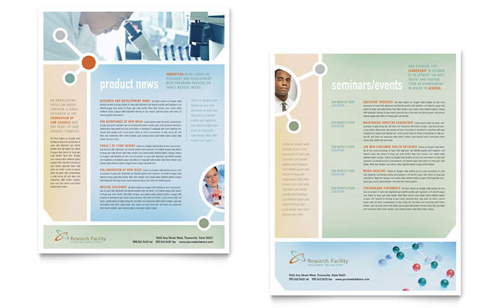 Medical Research Datasheet Template Design
