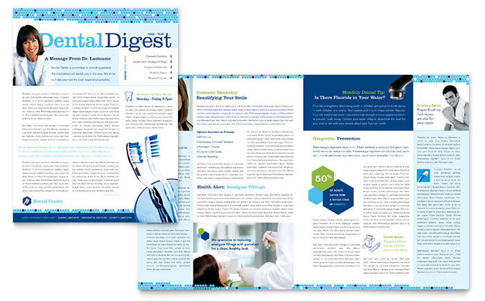 Dentistry & Dental Office - Newsletter Template Design