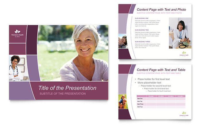 Women's Health Clinic - PowerPoint Presentation Template Design