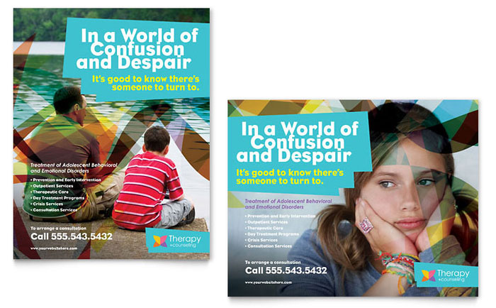 Adolescent Counseling Poster Template Design