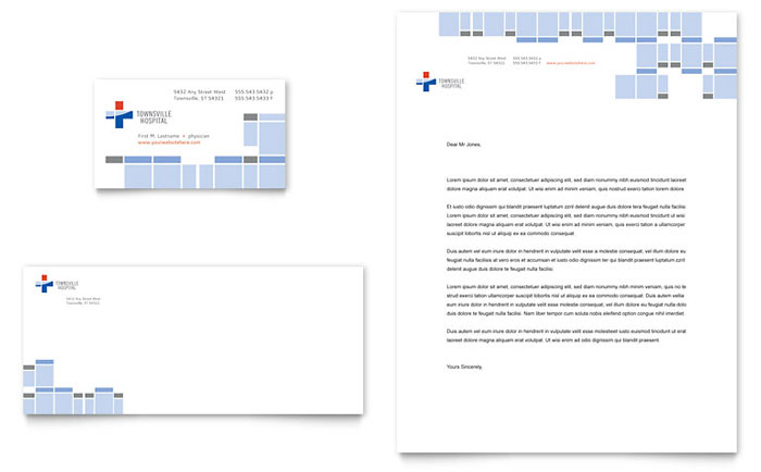 Hospital - Business Card & Letterhead Template Design