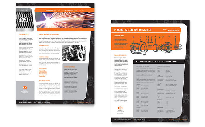 Manufacturing Engineering - Datasheet Template Design