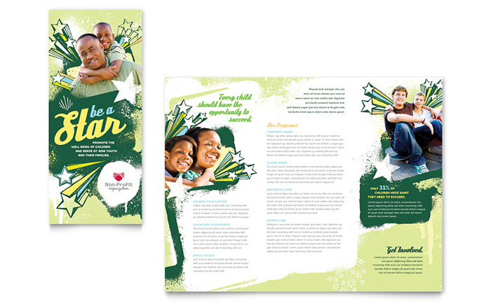 Child Advocates Tri Fold Brochure Template Design