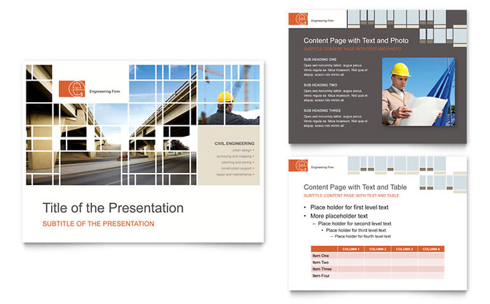 Civil Engineers - PowerPoint Presentation Template Design