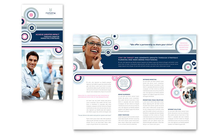 Marketing Agency Tri Fold Brochure Template Design