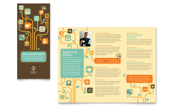 Business Services - Tri Fold Brochure Template Design