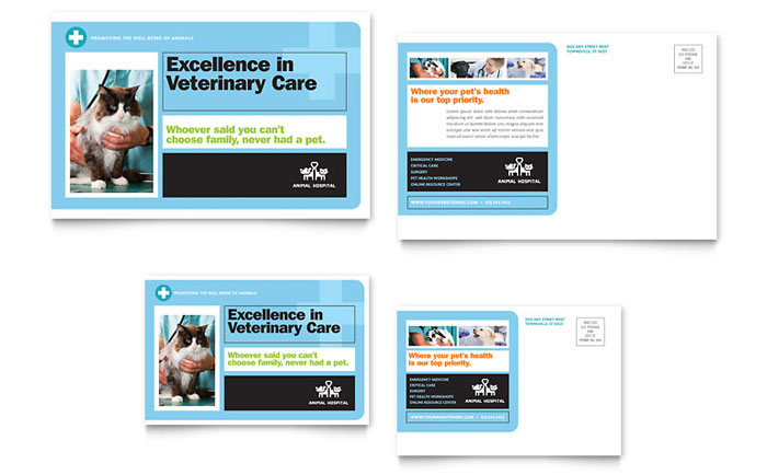Animal Hospital - Postcard Template Design