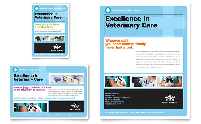 Animal Hospital - Flyer & Ad Template Design