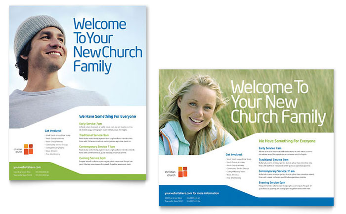 Church Youth Ministry Poster Template Design