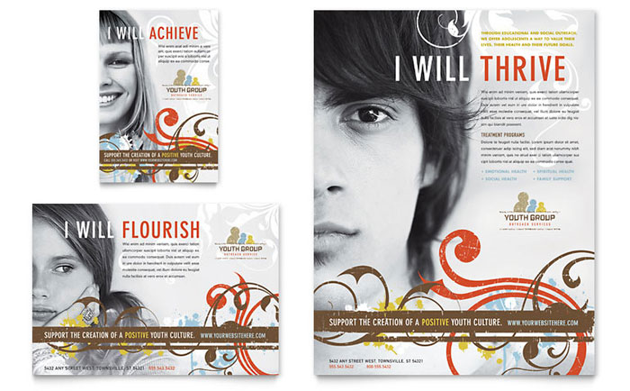 Church Ministry & Youth Group - Flyer & Ad Template Design