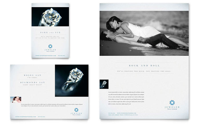 Jeweler & Jewelry Store Flyer & Ad Template Design