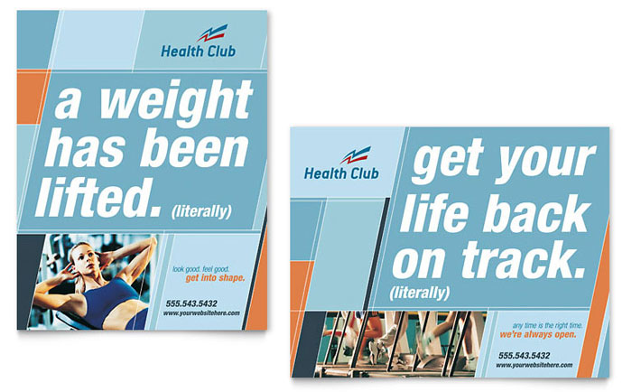 Health & Fitness Poster Template Design