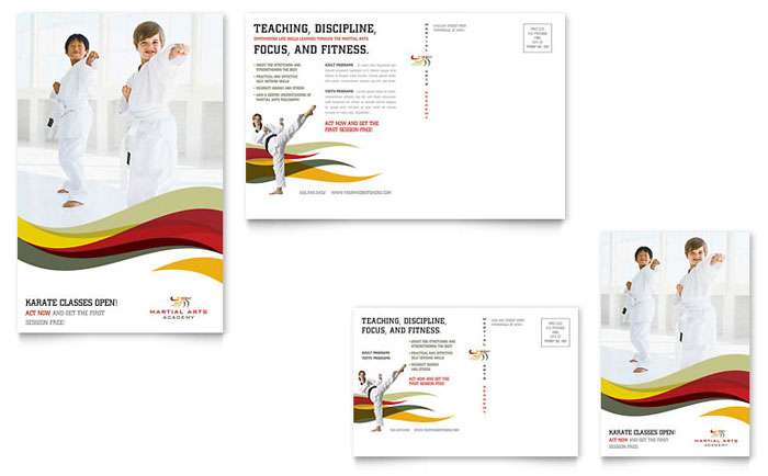 Karate & Martial Arts - Postcard Template Design