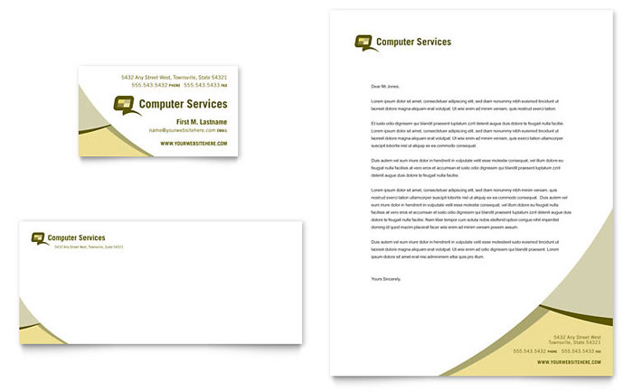 Computer Services & Consulting - Business Card & Letterhead Template Design