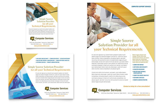 Computer Services & Consulting - Flyer & Ad Template Design
