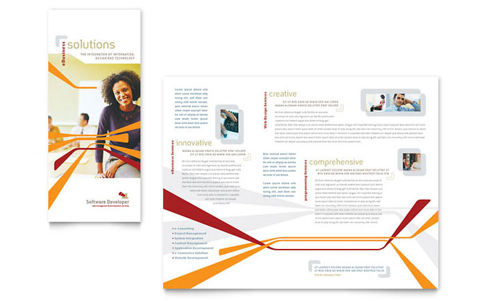 Software Developer - Tri Fold Brochure Template Design